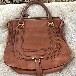 Chloe Brown Leather Hobo Satchel